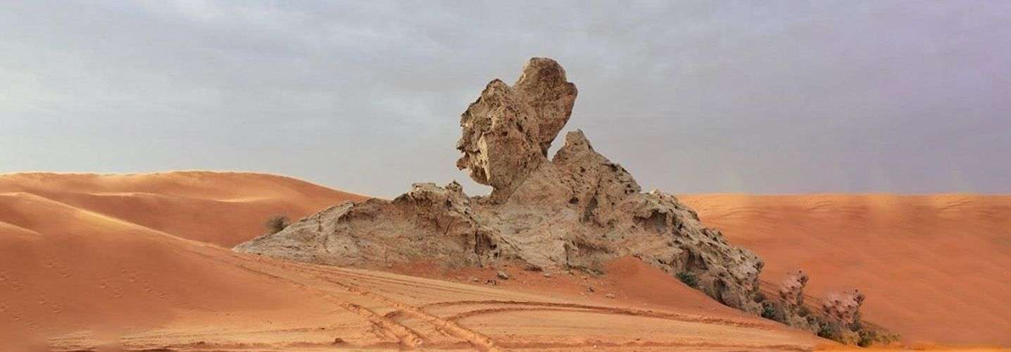 Camel Rock Red Dune Desert Image for Dubai Tourism at Habibi Tourism